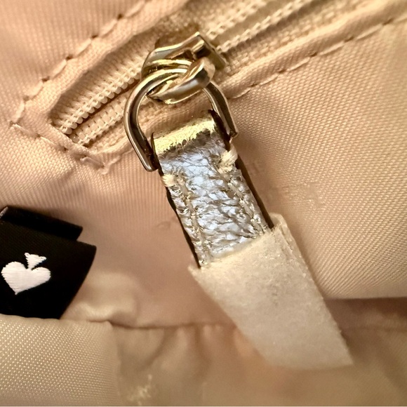 Kate Spade Nina Metallic Crystal HW Silver Shoulder Bag - Picture 12 of 16